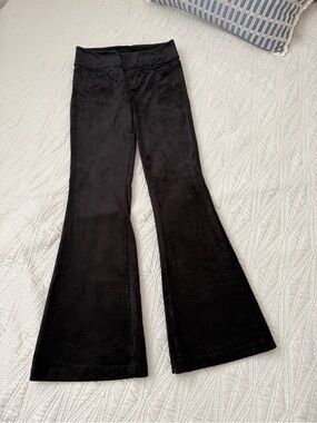 PAIGE Black Velvet Flared Pants